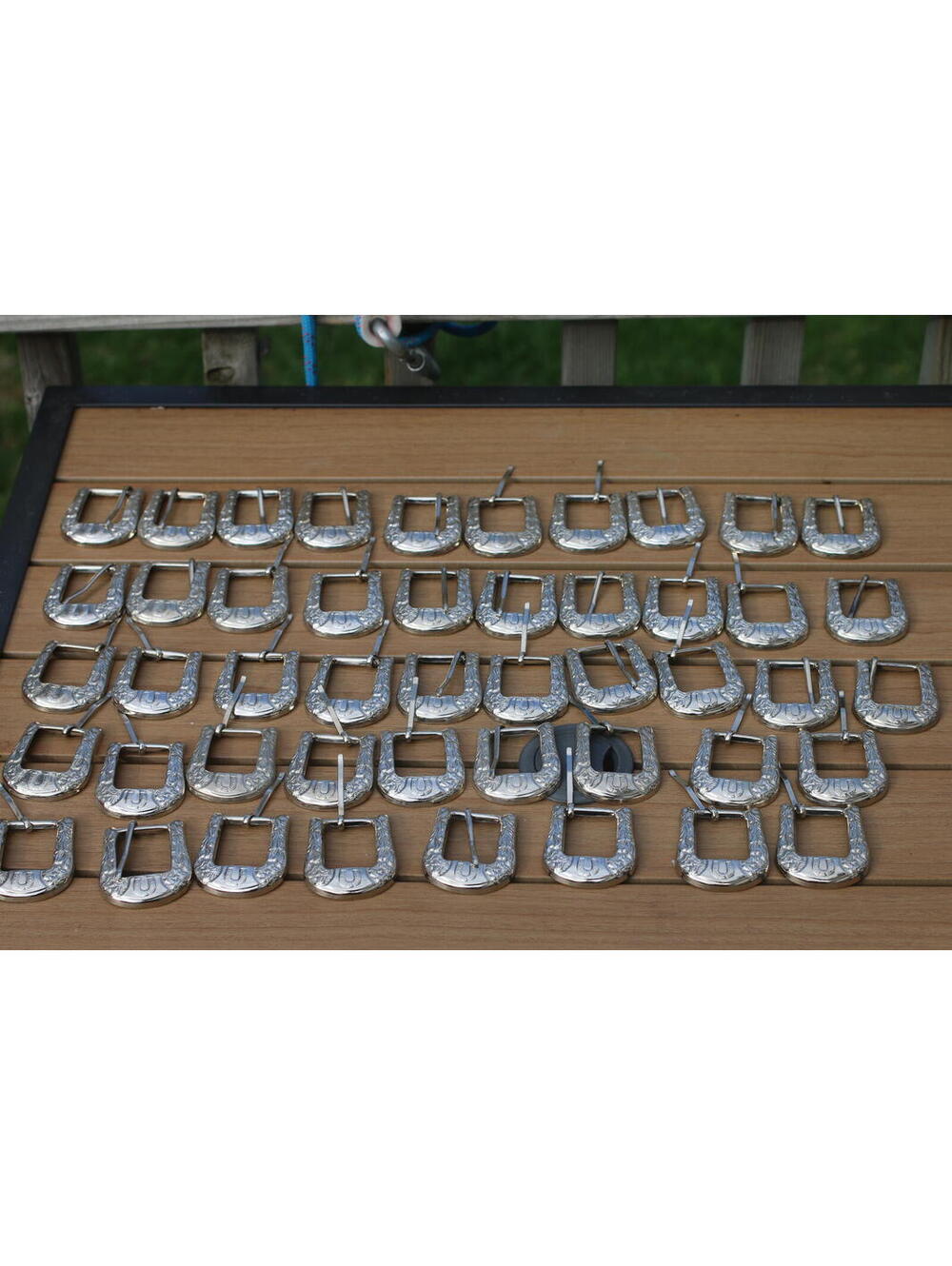 Bulk Lot Western Horseshoe Belt Buckles Silver Tone Engraved Floral